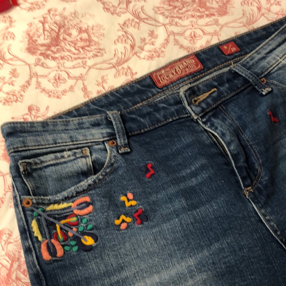 Lucky Brand Embroidered jeans
